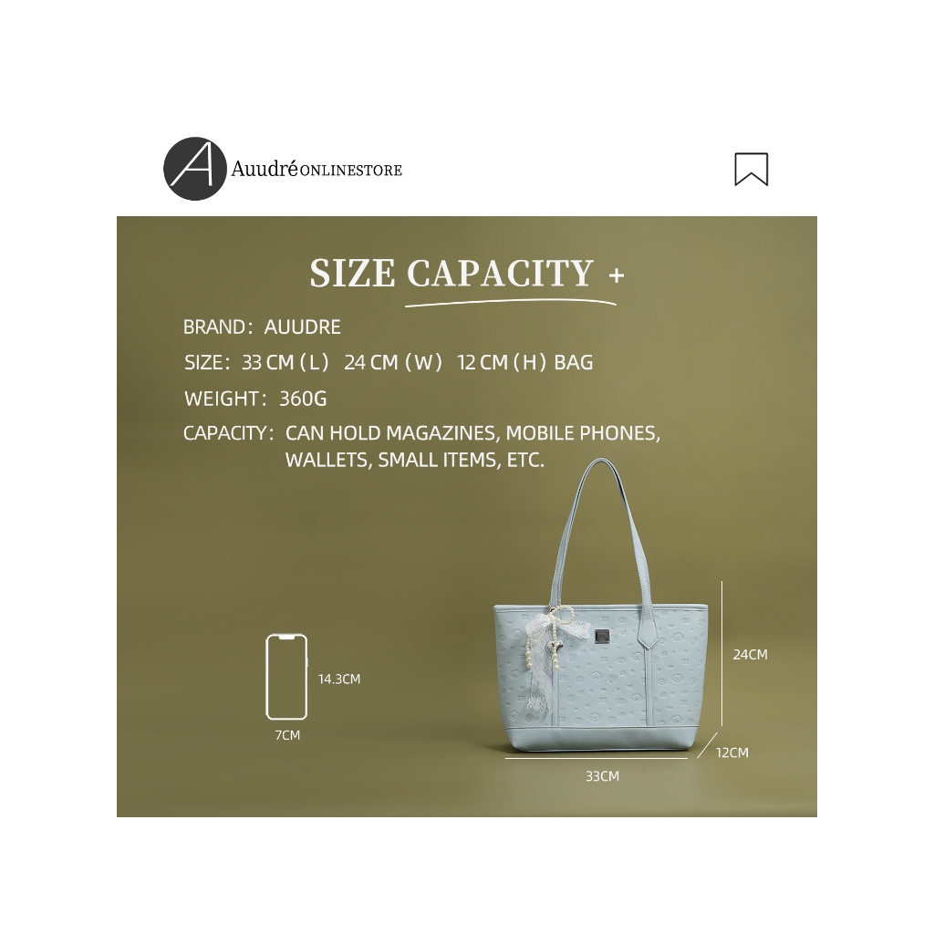 Túi đựng sức chứa lớn Auudre Túi đeo vai thời trang dành cho nữ Túi Tote | BigBuy360 - bigbuy360.vn