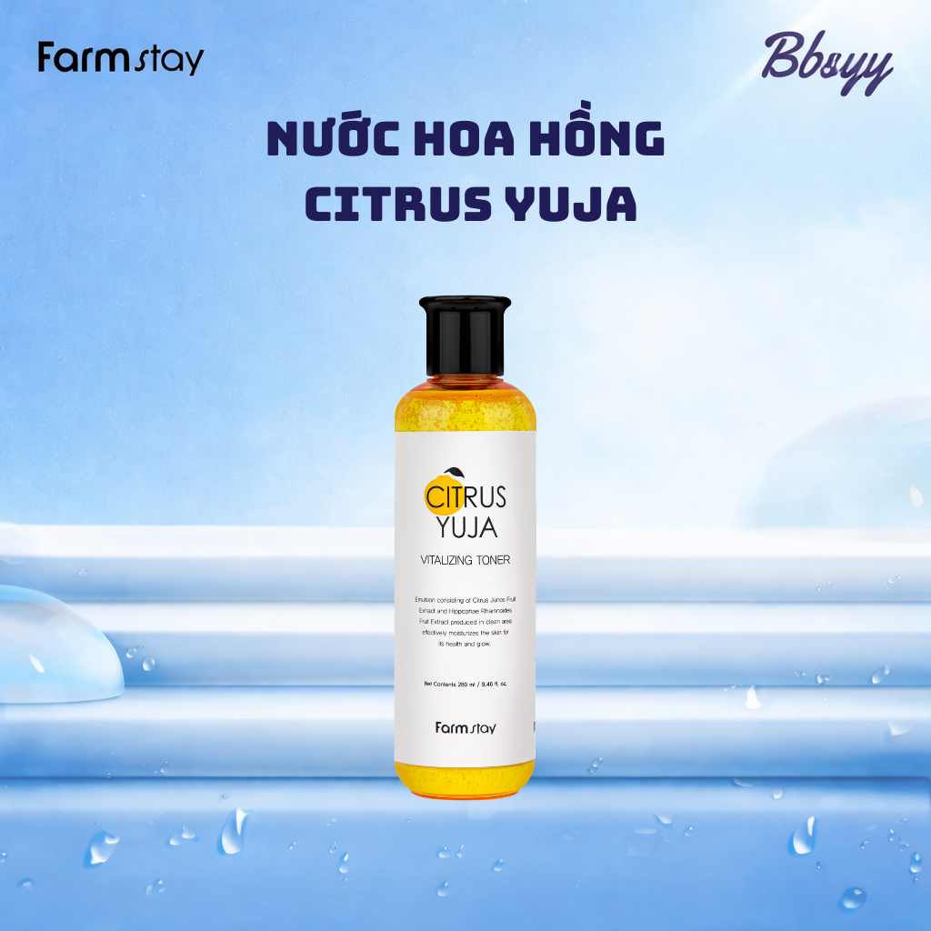 Nước hoa hồng citrus _ Farmstay Citrus Yuja Vitalizing Toner 280ml