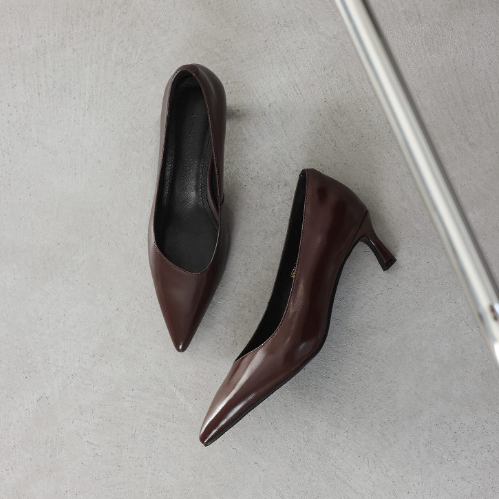 ENSo - Giày Cao Gót Da Thật Cao 5cm Celine