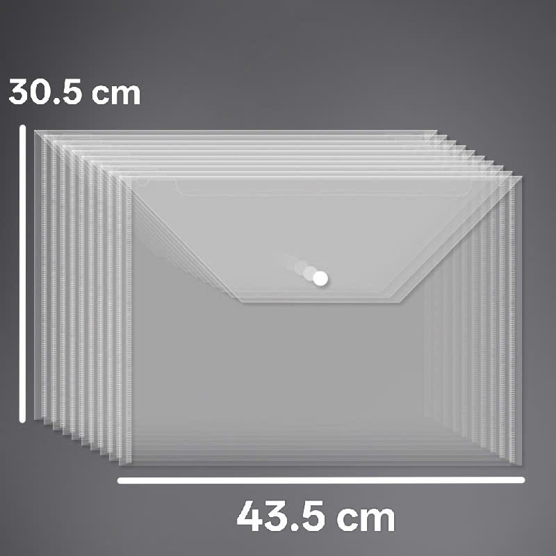 HCKT [THANH LONG] - (Hỏa Tốc) Bìa Túi Sơ Mi Nút / Clear Bag File Đựng Tài Liệu A3 Trong Suốt