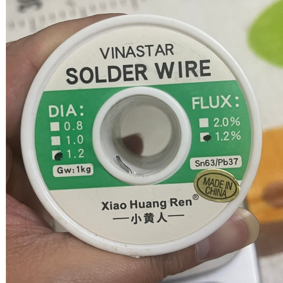 Thiếc hàn 63/37 sợi 1.2mm cuộn 500g 1kg hàng nhẹ lửa siêu bóng cao cấp
