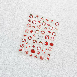 Sticker hoa nổi 5D hoa mặt cười sò biển dán móng tay