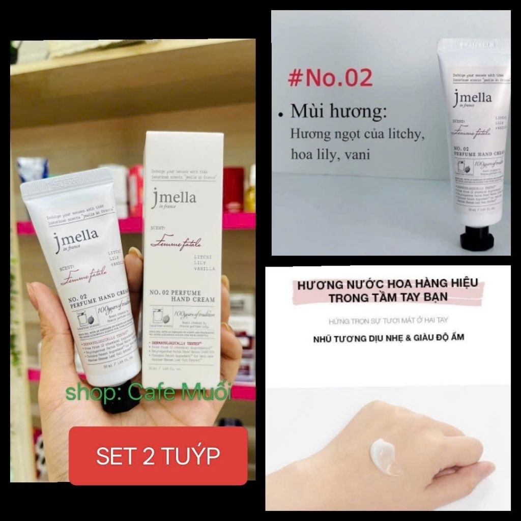 KEM DƯỠNG DA TAY HƯƠNG NƯỚC HOA  𝐉𝐌𝐄𝐋𝐋𝐀  50ml ( set 2 tuýp)