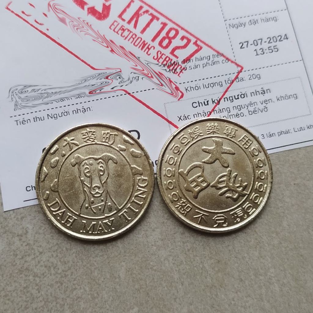 Gói lẻ 10 đồng Xu Xèng cho Máy Trò Chơi Điện Tử Siêu Thị nhiều kích Cỡ.