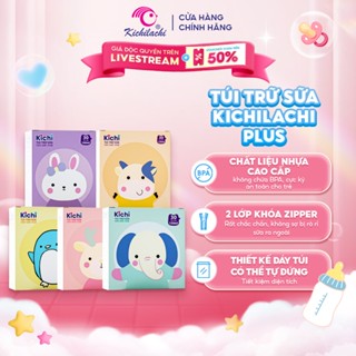 Túi Trữ Sữa Kichilachi Có Vòi, Cảm Biến Nhiệt Độ, Có Khóa Zip Chắc Chắn Chống Rò Rỉ