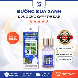 Dung dịch uống Đường Đua Xanh 10ml Lâm Bầu Xô – bổ sung trước và sau thi đấu cho chim cảnh, hỗ trợ phục hồi tăng thể lực