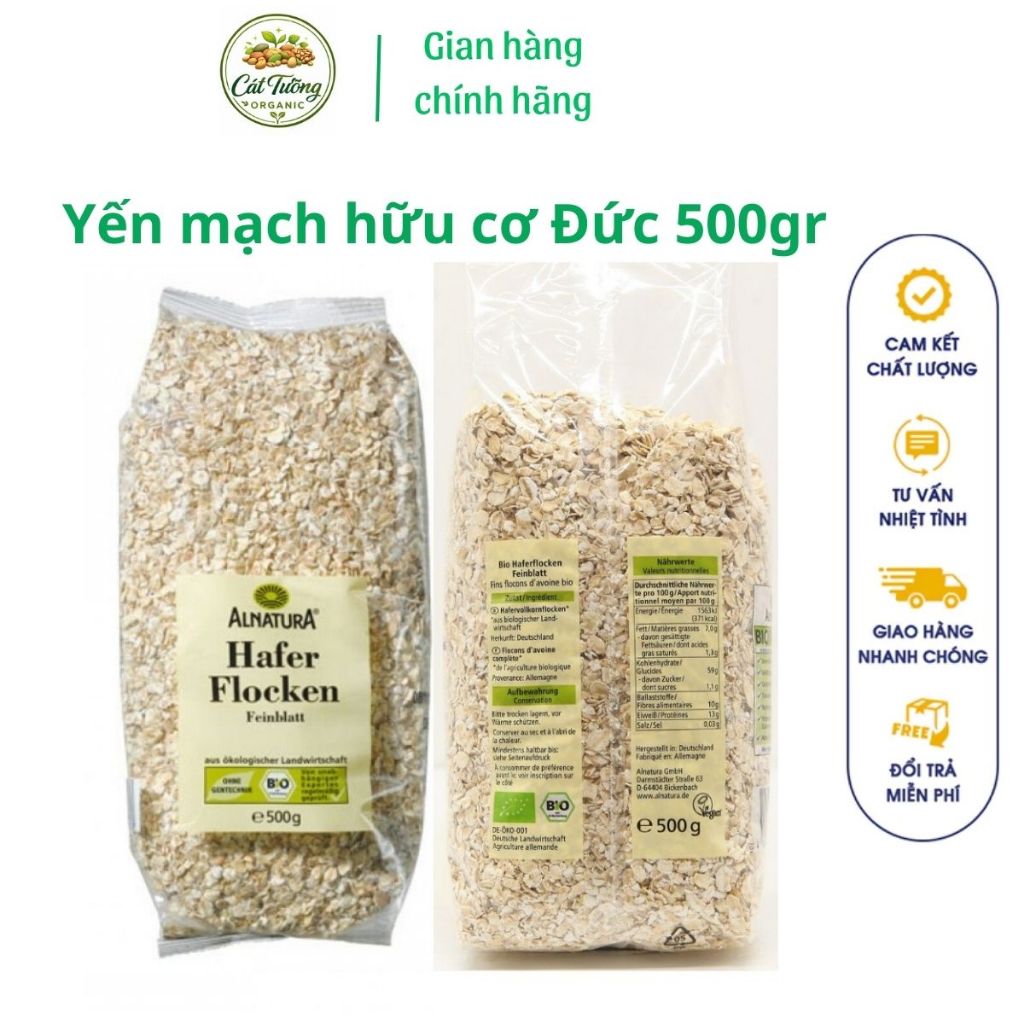 Yến mạch HAFER FLOCKEN cán dẹt xuất xứ Đức 500g