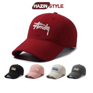 Mũ lưỡi trai thời trang HAZIN họa tiết thêu form cứng, nón lưỡi trai chất vải kaki mềm mịn thoáng mát dành cho nam nữ