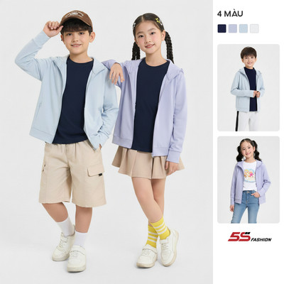 Áo Chống Nắng Cho Bé Trai Bé Gái COOLMAX 5S FASHION Nhẹ Mát, Thoáng Khí, Co Giãn K0ACN26001