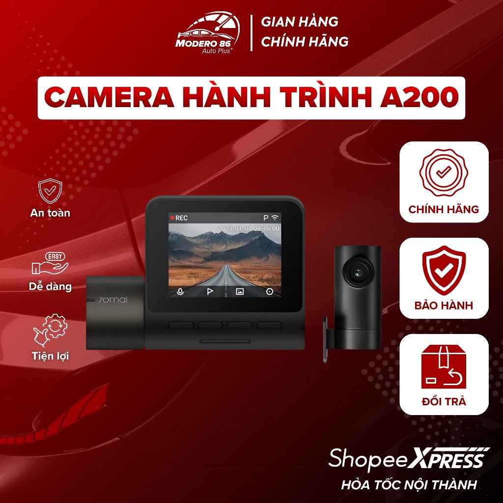 Camera hành trình 70mai A200 - Bản Quốc tế hỗ trợ Tiếng Việt Sản phẩm có kèm VIETMAP LIVE 6 THÁNG