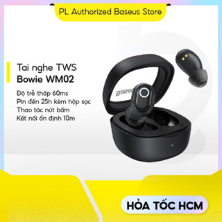 Tai Nghe Bluetooth Baseus WM02 Bluetooth 5.3 | Pin Trâu 25H | App Điều Khiển | Mic Rõ Nghe Cực Đã