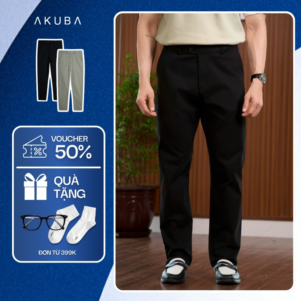 Quần Tây Nam AKUBA Cao Cấp Form Slimfit phong cách lịch lãm | 01RP1267