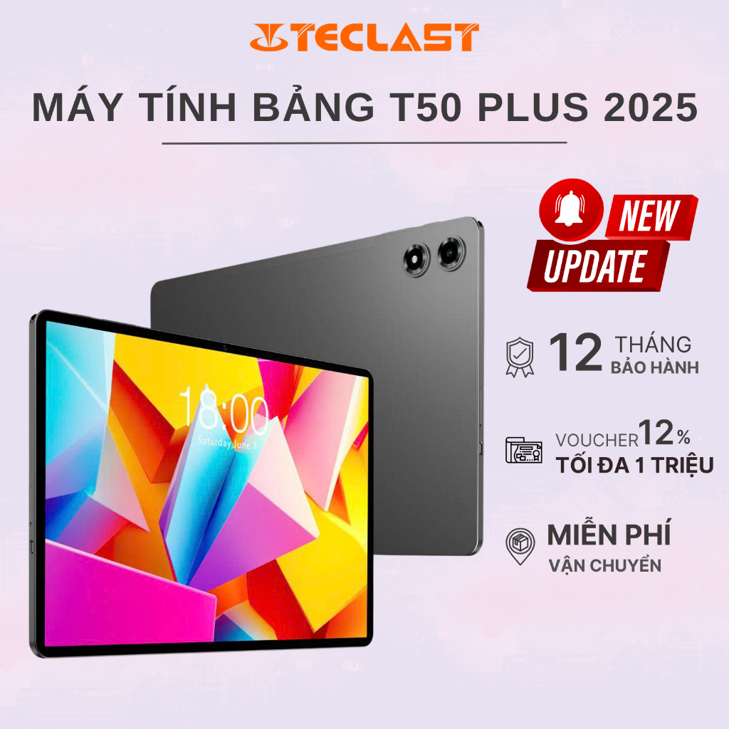 [Live KOL] Máy Tính Bảng TECLAST T50 PLUS 2025 20GB(8+12)/256GB| 16GB(6+10)/256GB | FHD 11” | 8000mA