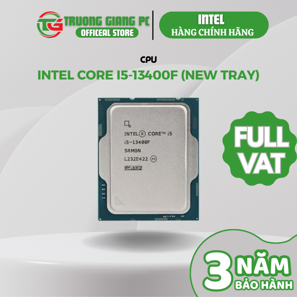 [SẢN PHẨM FULL VAT] CPU Intel Core i5 13400F – New Tray (Chưa Gồm Fan) BẢO HÀNH CHÍNH HÃNG 36 THÁNG