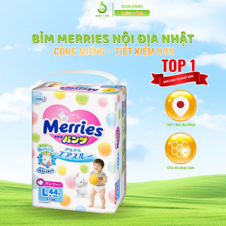 Bỉm dán/quần merries nội địa đủ size nb90+6/s82+6/m64+4/m58+6/l44+6/xl38+6