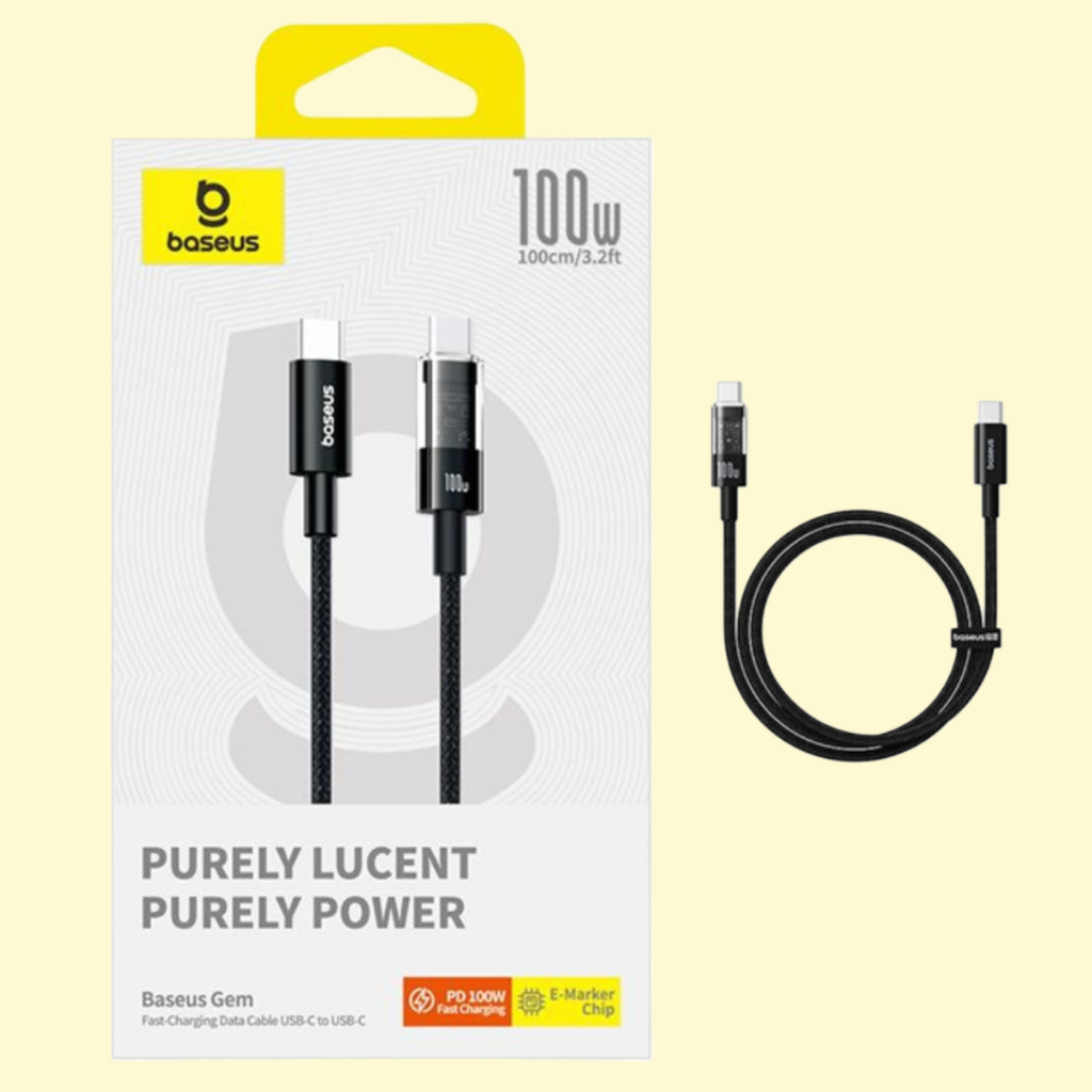 Cáp sạc nhanh Type C to Type C 100W Baseus Gem Fast-Charging Data Cable