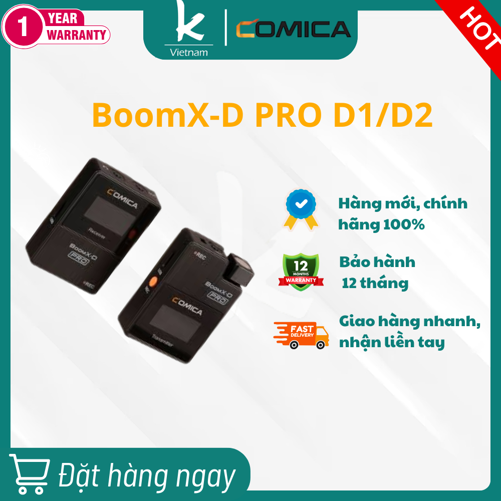 Comica BoomX-D Pro D1 || Bộ mic thu âm không dây