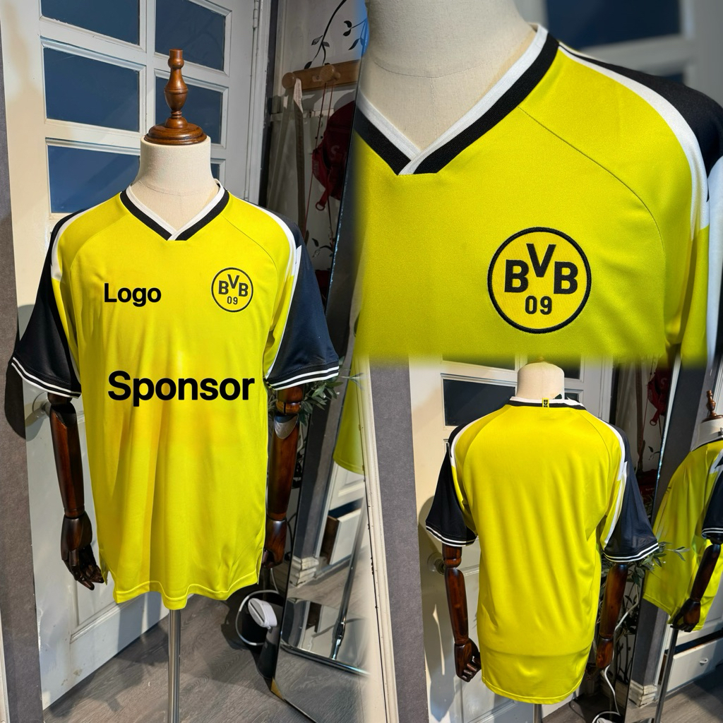Áo bóng đá retro Dortmund 1995 - Sân nhà - Vải cotton polyester nhập khẩu cao cấp