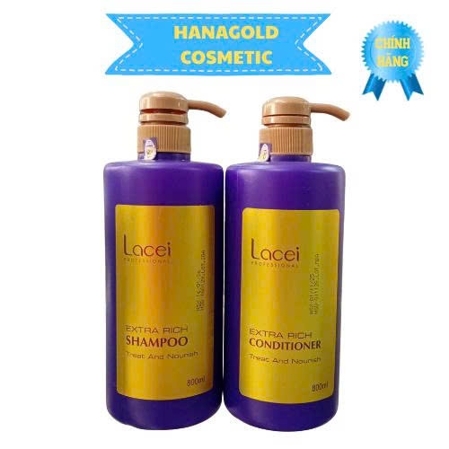 Cặp gội xả Lacei Extra Rich 800ml