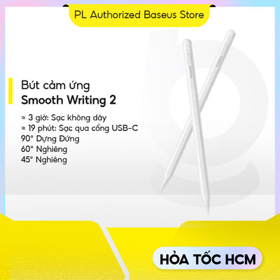 Bút cảm ứng Baseus Smooth Writing 2 Series Dual Charging Active Wireless Version Màu trắng