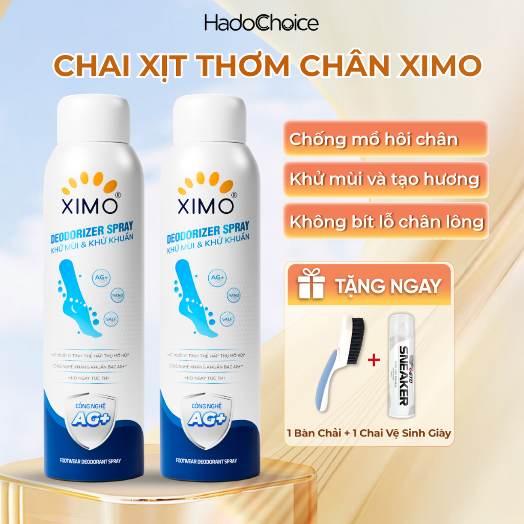Xịt thơm chân xịt khử mùi hôi chân XIMO lưu hương thơm, Xịt thơm giày khử mùi giày chống hôi chân