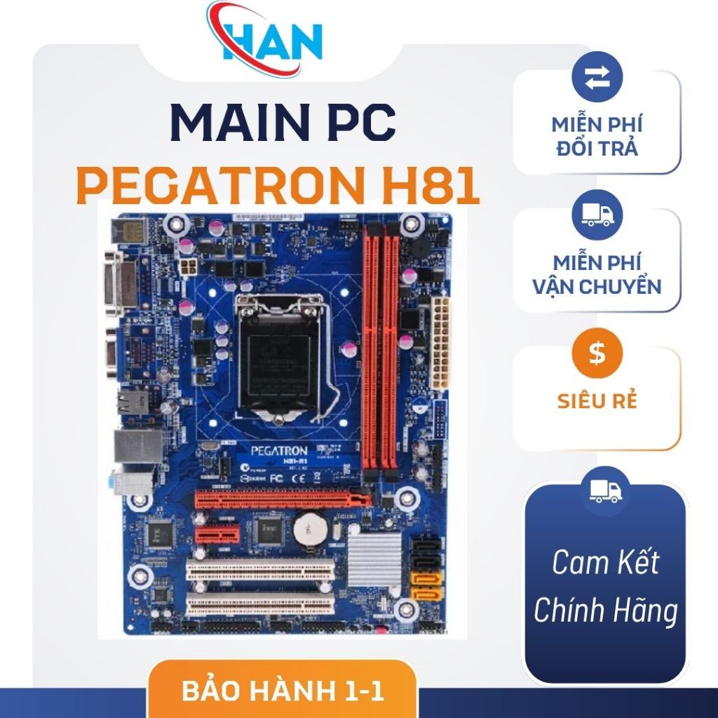 Main Pegatron h81 hàng chưa qua sửa chữa chạy socket LGA 1150 xịn sò luôn dễ chơi dễ dùng ạ