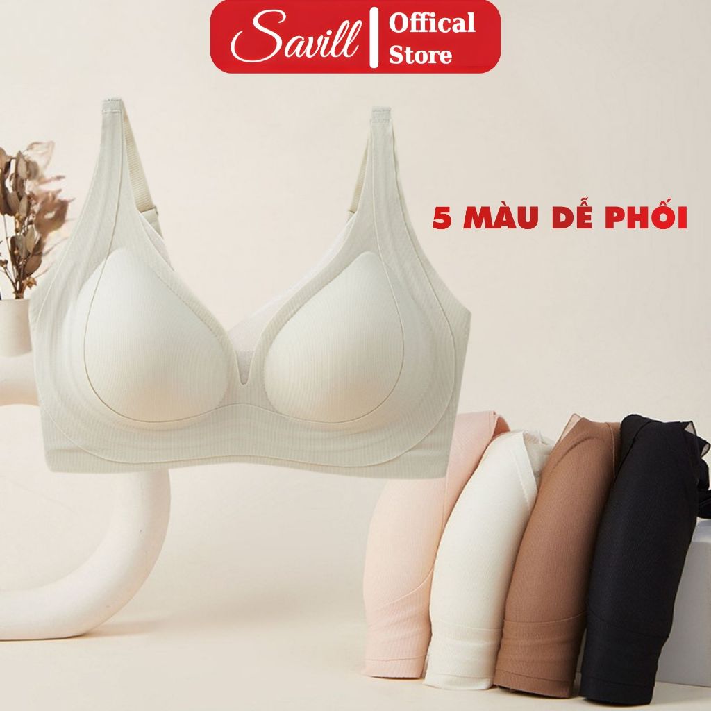 Áo Ngực Nữ Thiết Kế Gọng Thạch Nâng Đỡ V1, Áo Lót Nữ Viền Áo Phối Lưới Thoáng Khí SAVILL A2377
