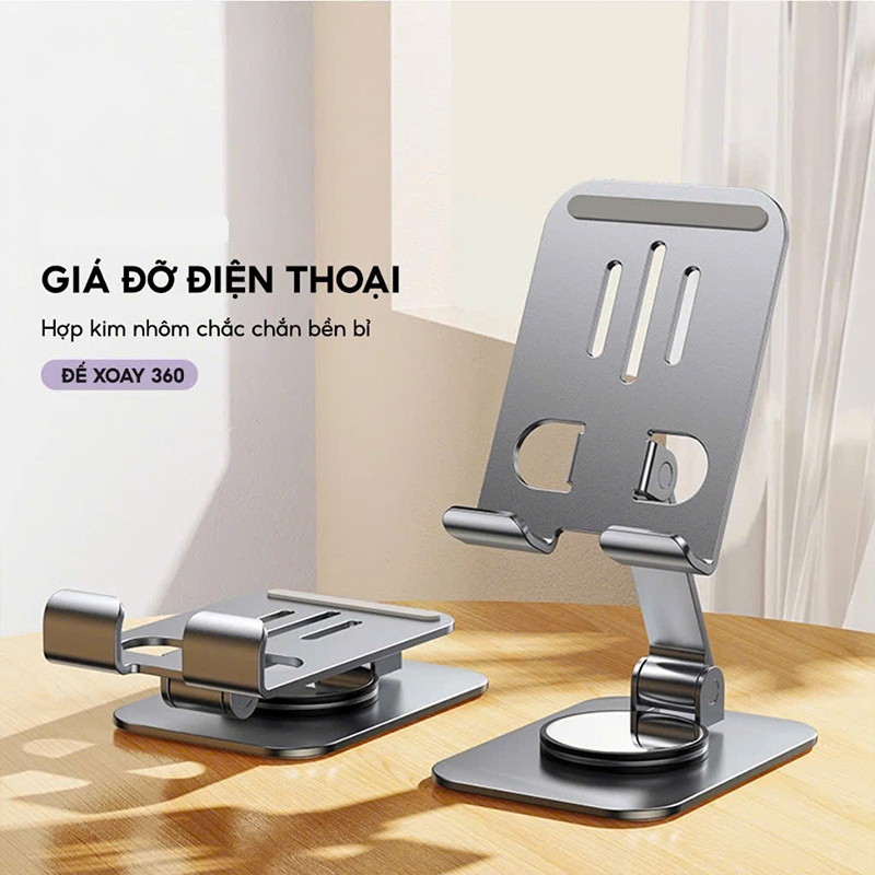 Giá Đỡ Điện Thoại Kim Loại Siêu Mỏng Trục Xoay 360° Gấp Gọn Tiện Dụng - Shincase | BigBuy360 - bigbuy360.vn