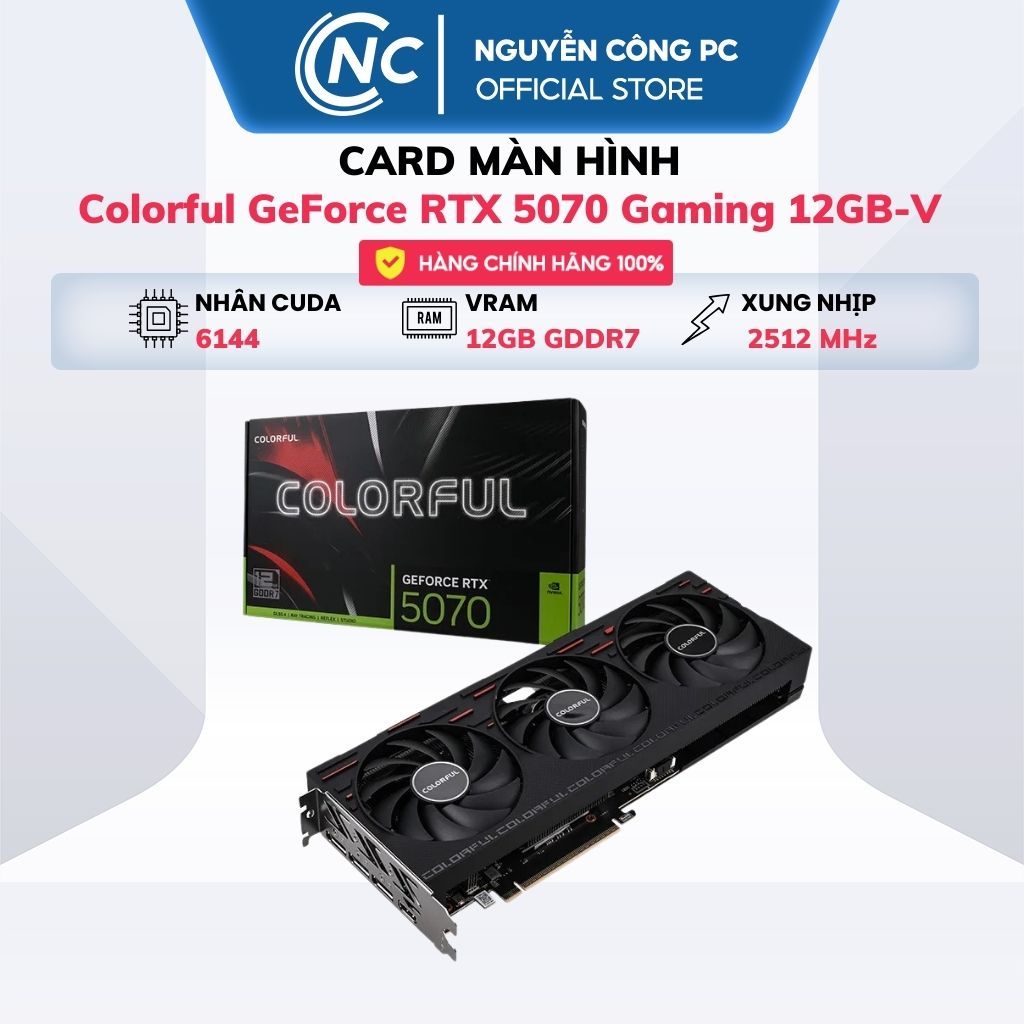 Card Màn Hình Colorful GeForce RTX 5070 Gaming 12GB-V - BH 36 tháng