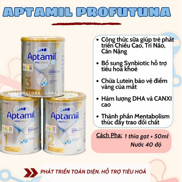 Sữa Aptamil Profutura Bạc Úc số 1,2,3,4