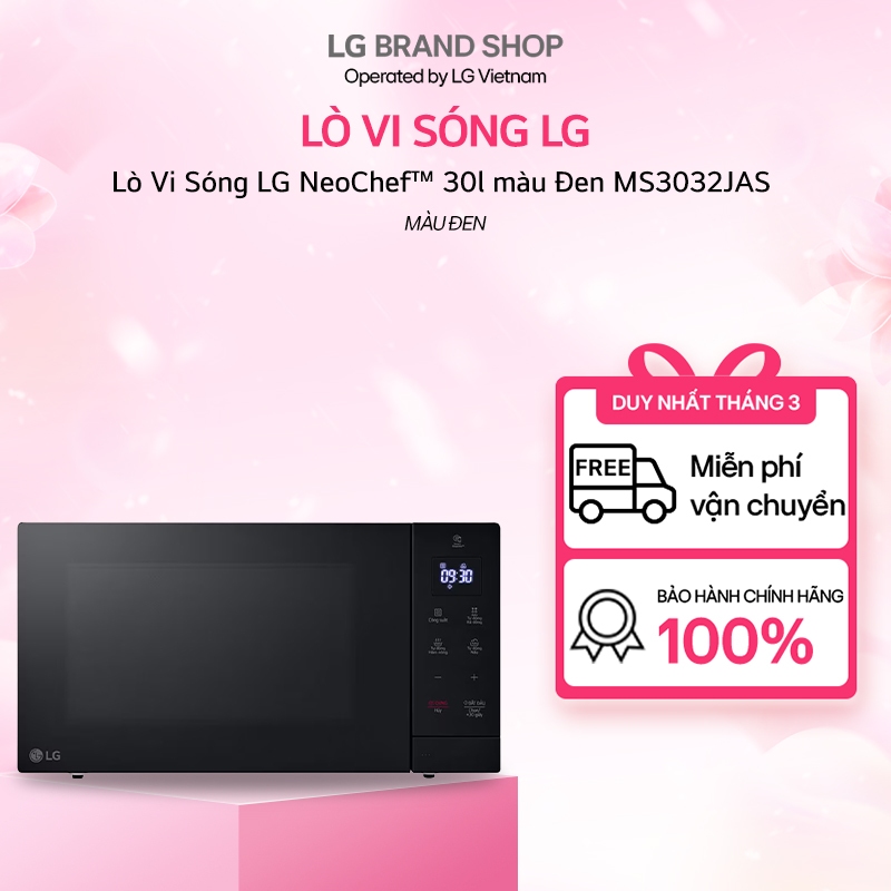 [Chỉ giao Miền Trung] Lò Vi Sóng LG NeoChef™ 30l màu Đen MS3032JAS