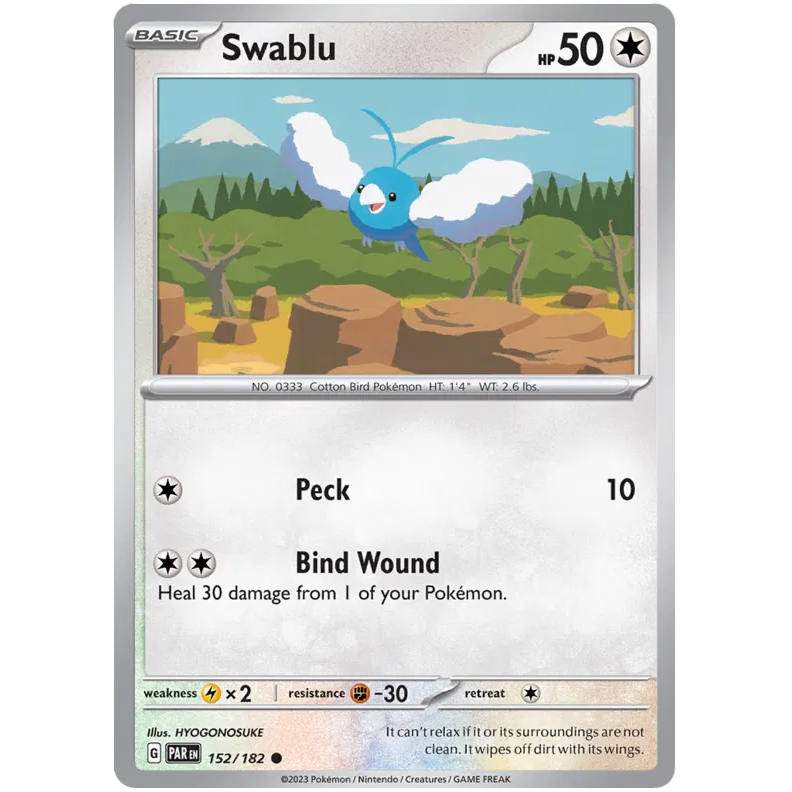PAR - Pokemon TCG - Swablu - Common - 151/182