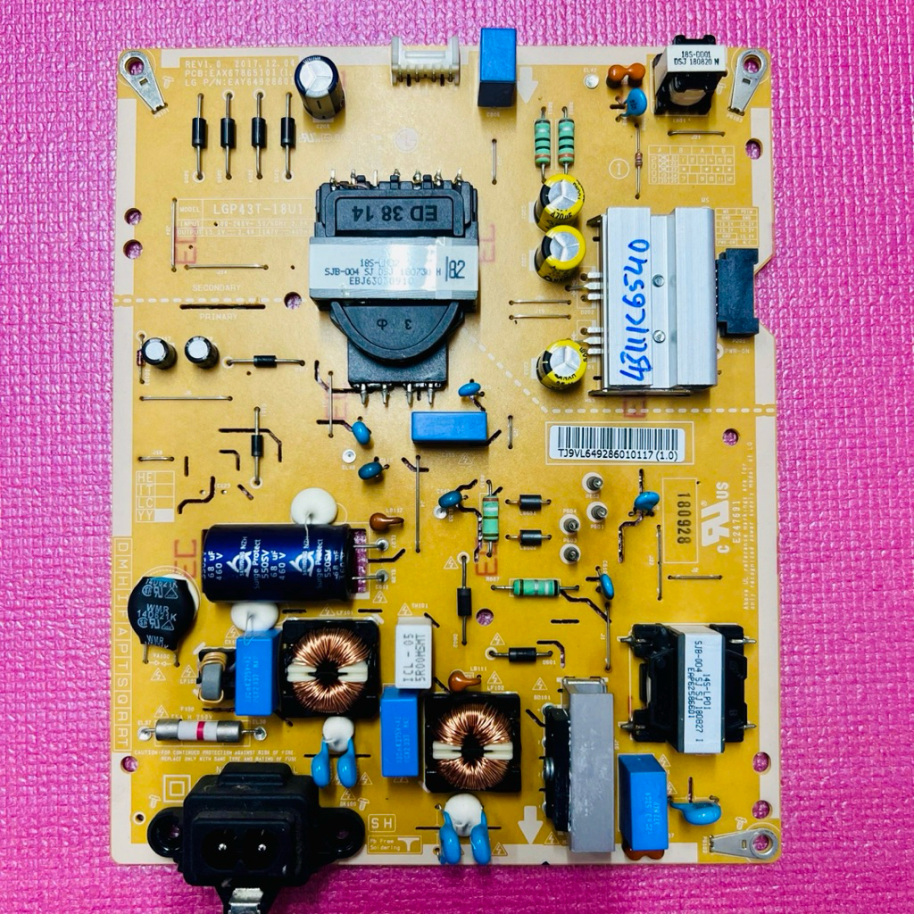 Bo nguồn Tivi sam-sung model 43UK6540, bo hãng tháo máy, bo đẹp
