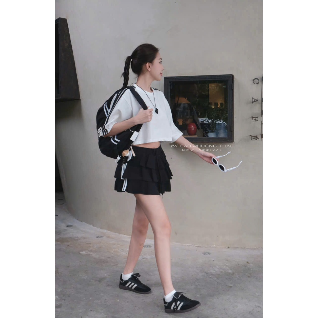 SET ÁO CROPTOP PHỐI MIX CV 3 TẦNG PHỐI