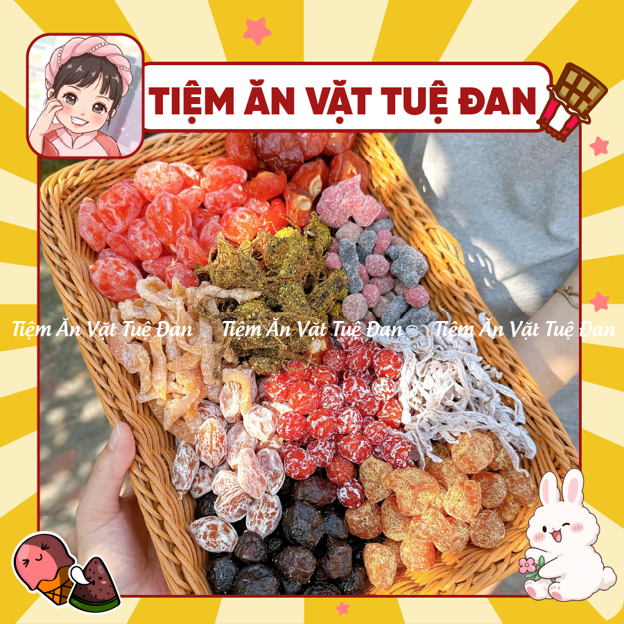 Ô Mai - Mứt Tết Tự Chọn Tổng Hợp, Ô Mai Mix, Ô Mai Me, Ô Mai Xí Muội, Đặc Sản, đồ ăn vặt