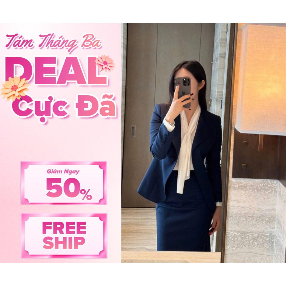 SET S449_HANNA DESIGN SET GỒM 1 ÁO VEST VÀ 1 CHÂN VÁY BÚT CHÌ