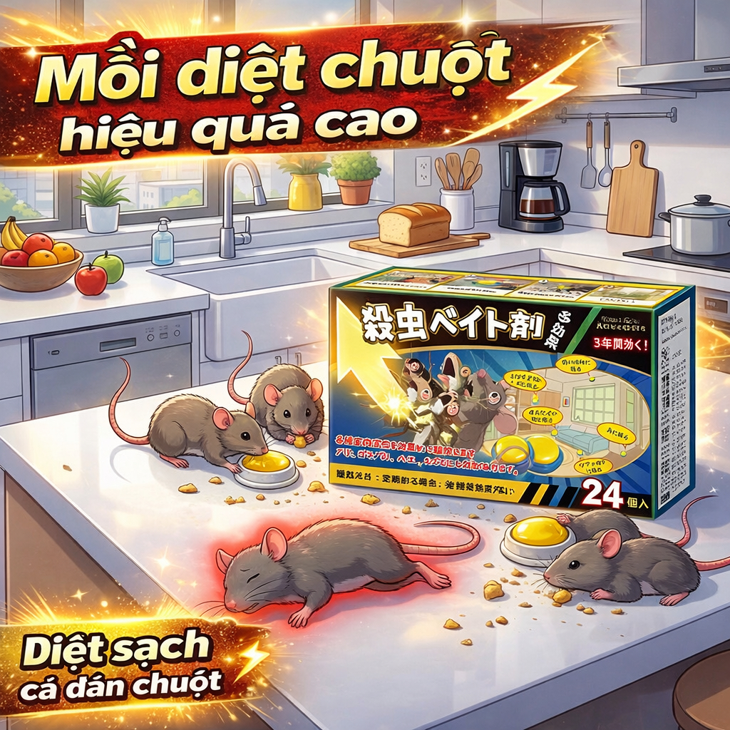 🐭Diệt sạch cả đàn chuột🐭 Thuốc diệt chuột sinh học, diệt chuột, đuổi chuột, bả diệt chuột 1 hộp 24 v