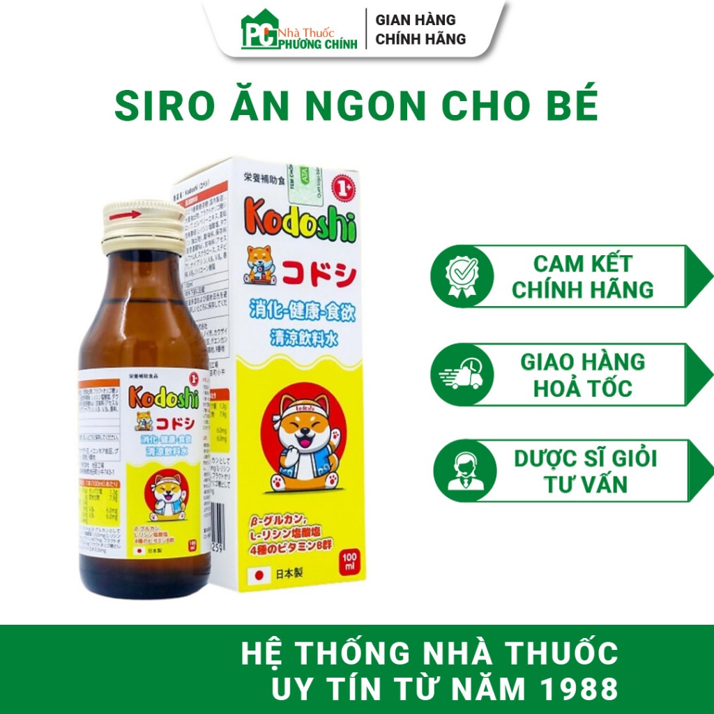 Siro Ăn Ngon Kodoshi Nhật Bản - Dành Cho Trẻ Chán Ăn, Ăn Không Ngon, Sức Đề Kháng Kém 100ml