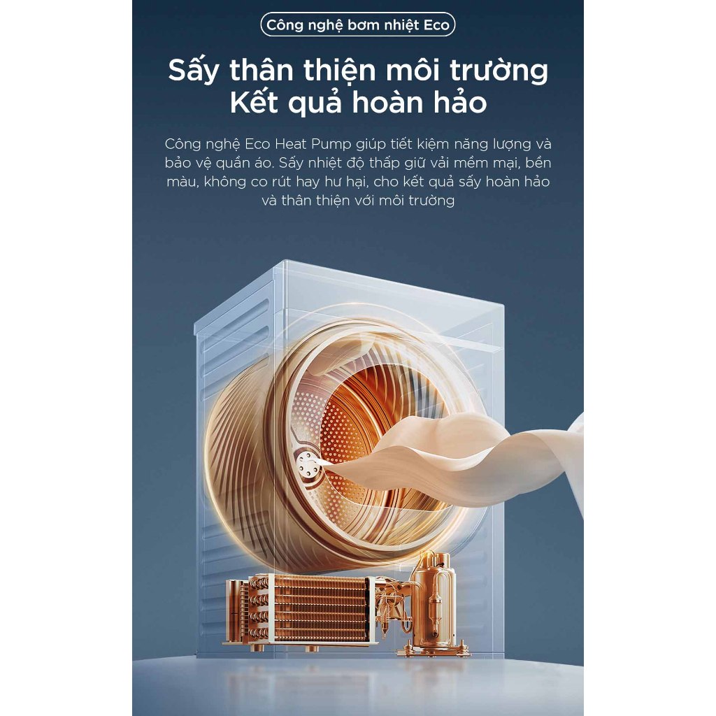 【HEAT PUMP】Máy Sấy Bơm Nhiệt TCL 10KG, AI Tiết Kiệm Điện, Bảo vệ sợi vải, TDH100-C682G, BH 2 Năm, Lắp đặt 0đ HCM HN | BigBuy360 - bigbuy360.vn