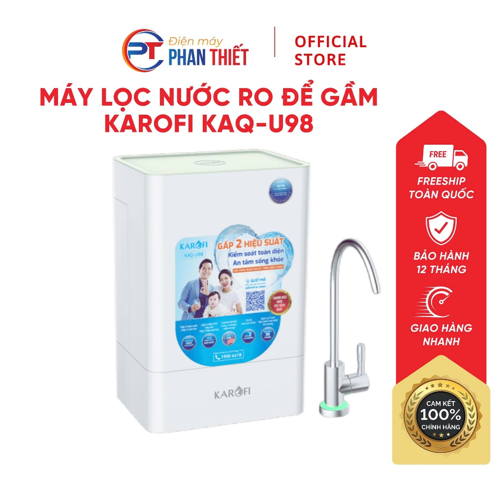 Máy lọc nước RO Karofi KAQ-U98 Công nghệ thông minh AioTec: giám sát từ xa