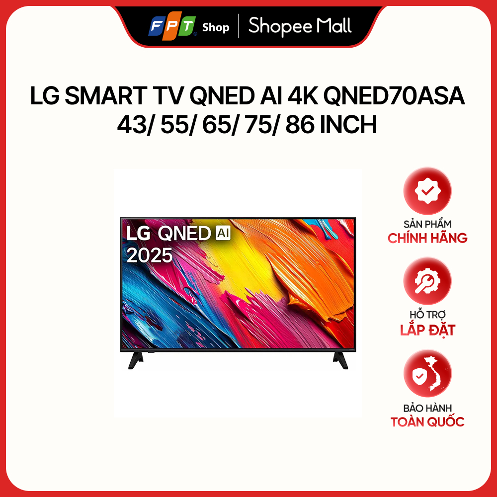[Hàng chính hãng] LG Smart TV QNED AI 4K QNED70ASA - 43/ 55/ 65/ 75/ 86 INCH