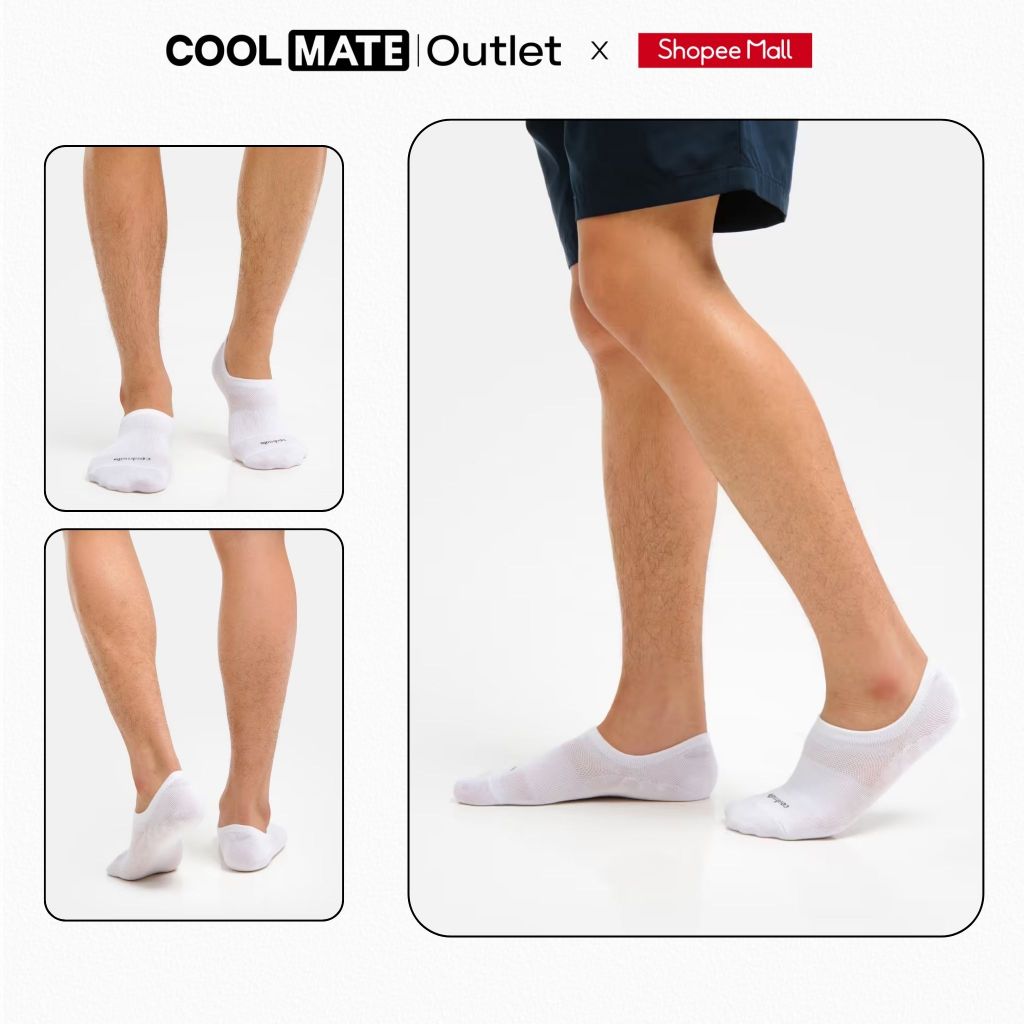 [Coolmate Outlet] Tất Nam Cổ lười Vải Cotton Chống Trượt
