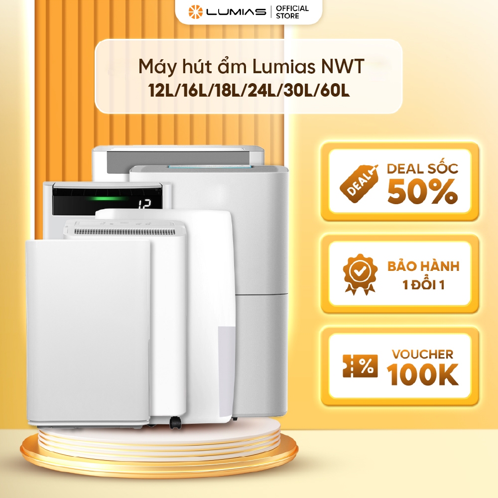 Máy hút ẩm thông minh Lumias NWT 12L/16L /18L/ 24L /30L/60L - BH 18 tháng