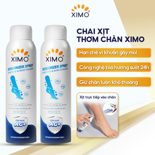 Xịt thơm chân Ximo 200ml, khử mùi hôi giày và khử mùi hôi chân, ngăn tiết mồ hôi, giảm vi khuẩn gây mùi