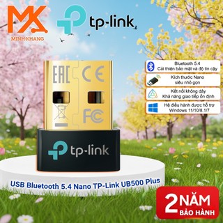 [TP-Link Chính Hãng] USB Bluetooth TP-Link UB500 Bluetooth 5.4 Nano – Kết Nối Ổn Định, Tương Thích Windows
