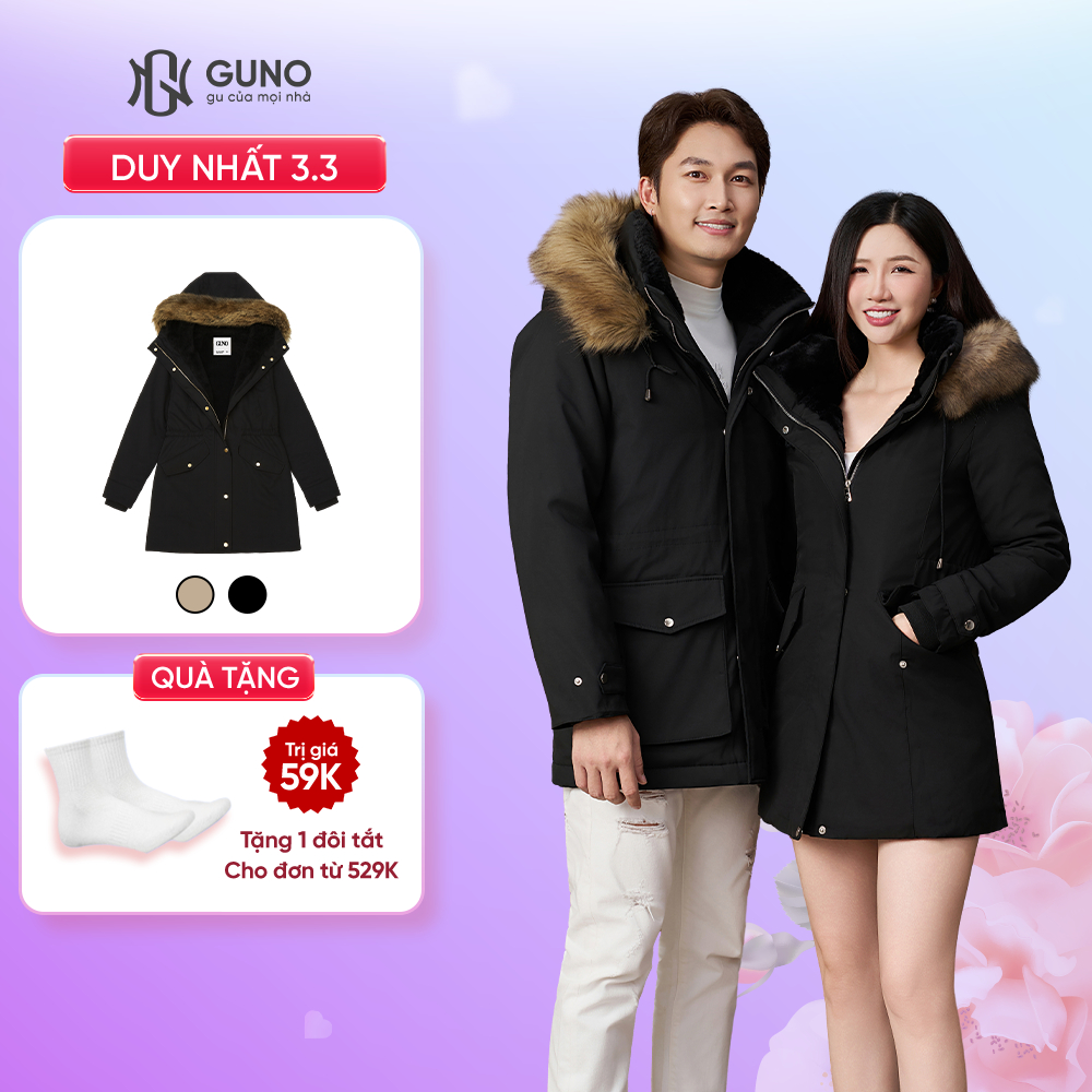 Áo Khoác Parka Nam Nữ GUNO Dư Xịn Lót Lông Cao Cấp Có Mũ Siêu Ấm Áo Khoác Mùa Đông SP5 25AG145/AB148