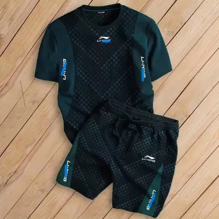 BỘ LN 3D XANH CỔ VỊT FORM RỘNG – SET ĐỒ THUN 3D NAM NỮ MẶC MÁT, KIỂU DÁNG NĂNG ĐỘNG