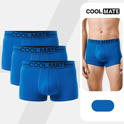 [MUA 2 GIẢM 5%]Combo 3 Quần lót Nam Trunk Ex-Comfort Modern Bamboo màu Xanh Coban mềm mại kháng khuẩn Coolmate