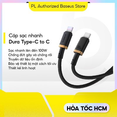 Cáp Sạc Nhanh Baseus Dura Series Fast Charging Cable Type-C to Type-C 100W