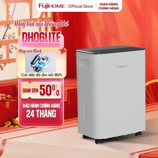 Máy hút ẩm Fujihome DH06LITE 6L/ngày tiết kiệm điện máy nén, máy hút ẩm gia đình phòng 8-15m², sấy quần áo độ ồn thấp